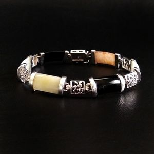 Vintage Auspicious Chinese gemstones bracelet